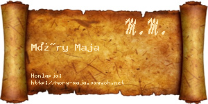 Móry Maja névjegykártya